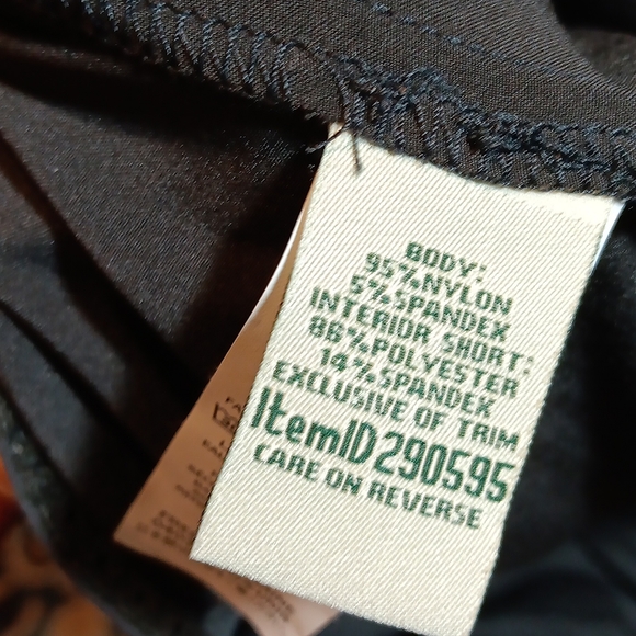 New L.L. bean comfort trail skirt black athletic workout skort sz 8 - Picture 10 of 12